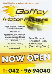 Gaffey Motors Flyer